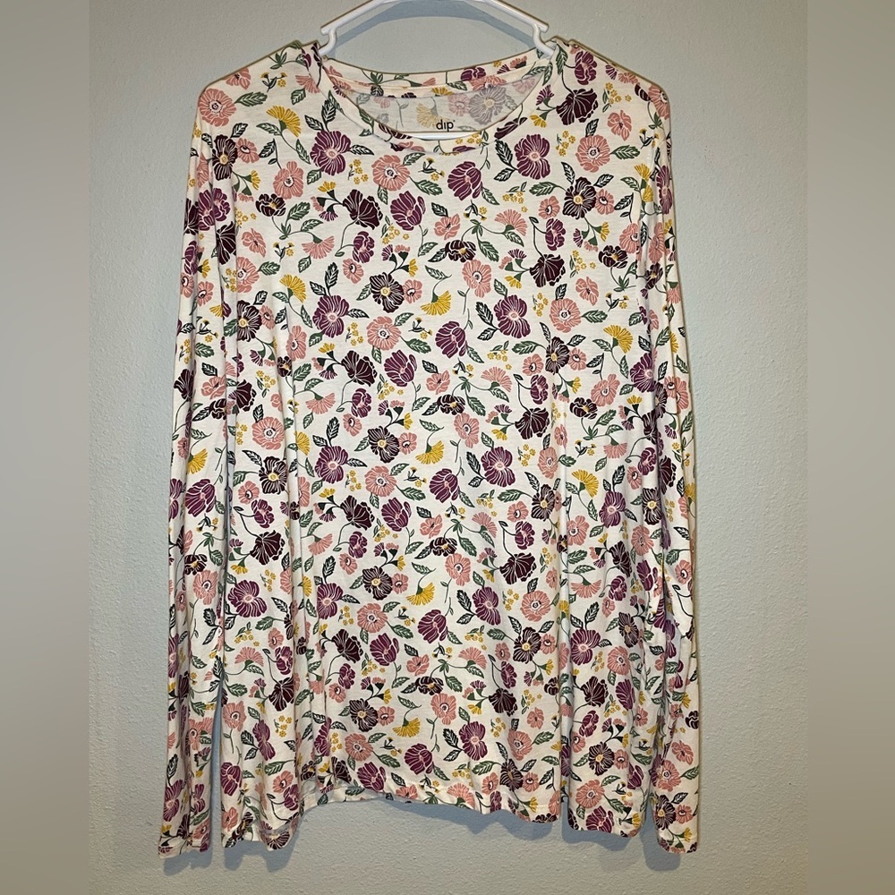 Dip Floral Print Long Sleeve Top